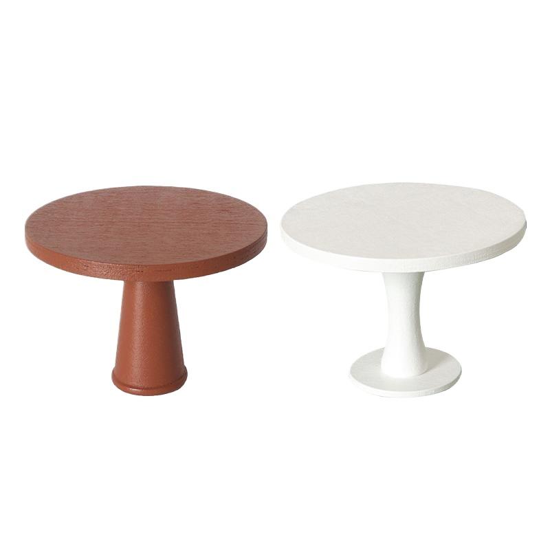 1/12 Dollhouse Mini Round Tea Table Model Dollhouse Dining Room Furniture Decoration Dolls House Micro Scene Decor Ornaments