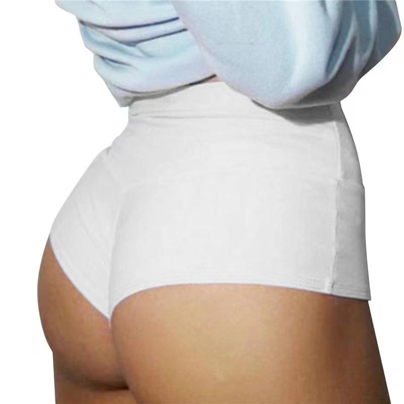 Women's High Waist Shorts Slim Fit Milk Fabric Yoga Shorts Summer Lift Hip Sport Hot Pants