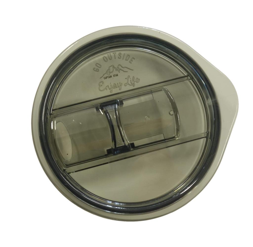 CAPTAIN STAG Double Stainless Mug Flap Lid Black Monte UE-4912
