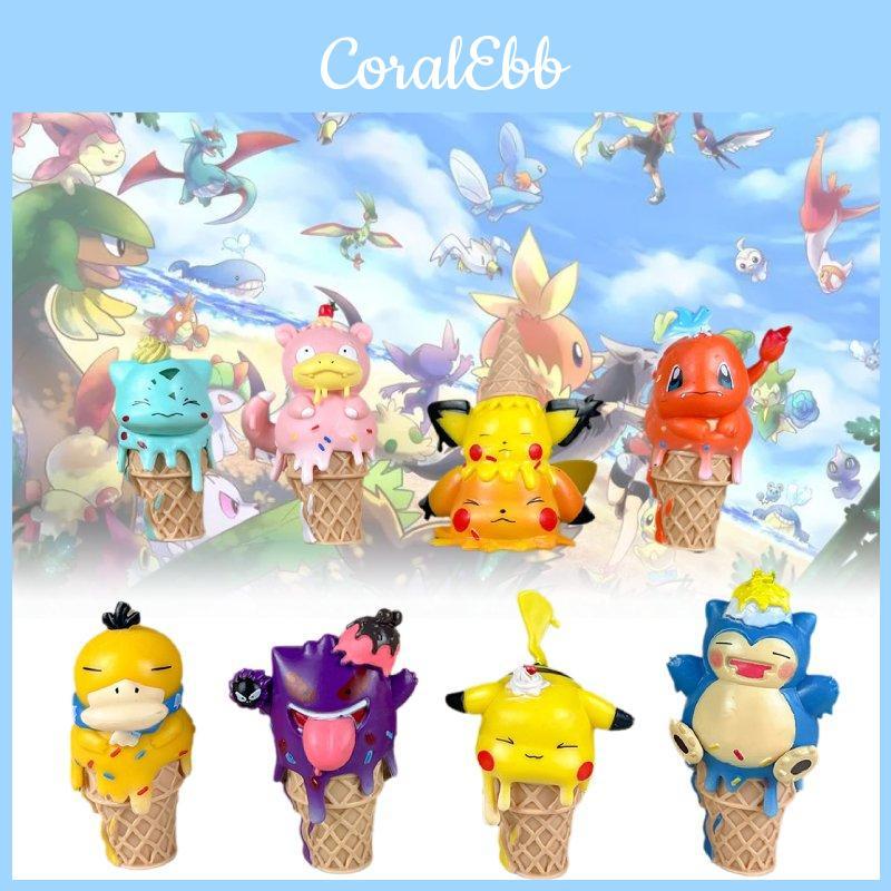 Adorable Pvc Pikachu Cartoon Anime Figure Sweet Cone Cosplay Model Collection