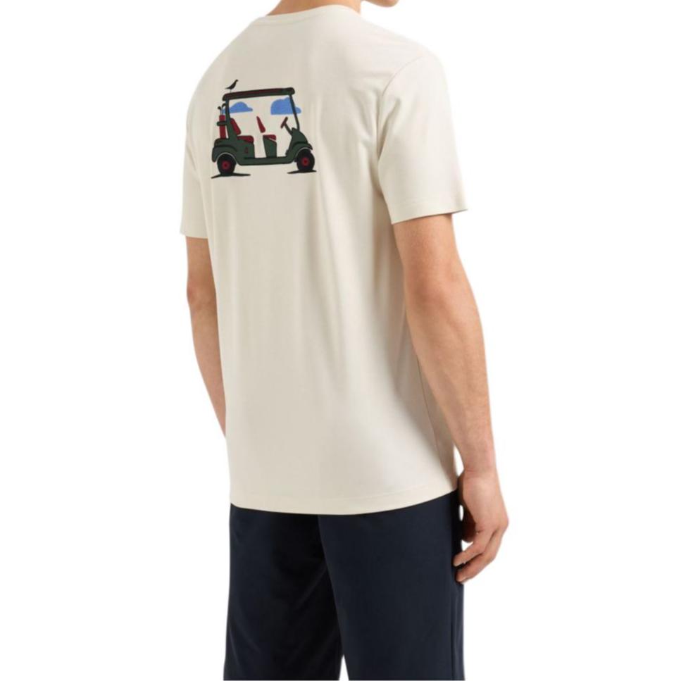 Emporio Armani EA7 SS24 Letter Logo Pattern Printed Crew Neck Short Sleeve T-Shirt Men tops Gray 6DPT44-PJOOZ-11910