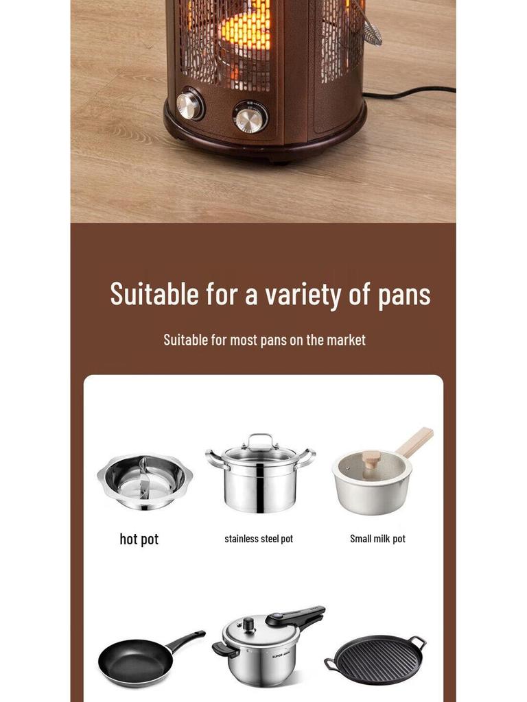 Multifunctional Energy-Saving Electric Heater Oven for Indoor Use