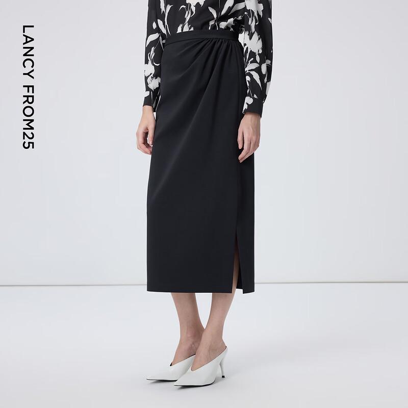 Langzi Asymmetrical Pleated Midi Skirt