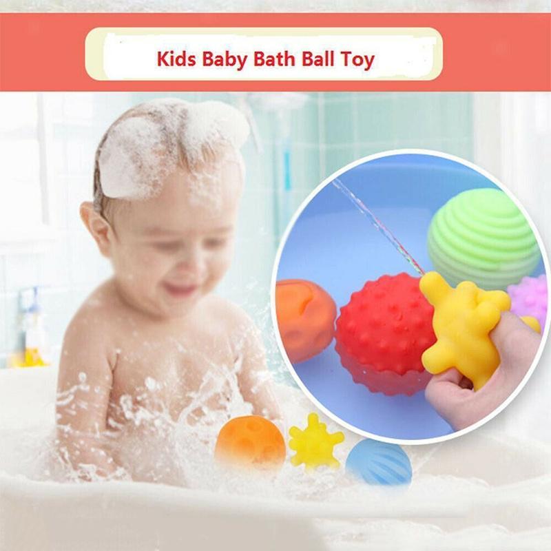 6pcs Baby Soft Massage Sensory Development Puzzle Ball Sound Toys For Infants