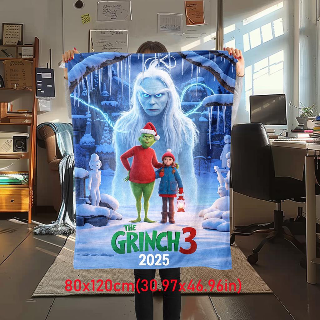 Christmas Gift Comedy Movie How the Grinch Stole Christmas blanket home warming, four season bed decoration sofa cover flannel throwing blanket K20