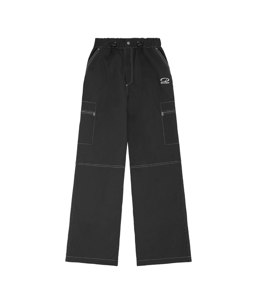 ODDSTUDIO Stitch Track Wide Pants - Black