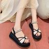 Women's shoes High school students Junior high school students Sandals Women's summer versatile platform casual Roman beach sandals