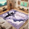 Cat Theme Crystal Velvet Floor Rug Personalized Custom Name Text Warm Carpet Home Decoration
