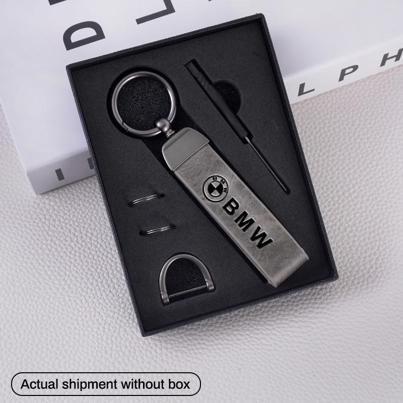 Leather Car Keychain Anti-Lost Keyring Pendant for BMW E36 E46 E53 E90 E60 E61 E93 E87 X1 X3 X5 X6 F30 F20 F10 Keychain Styling rvsh75