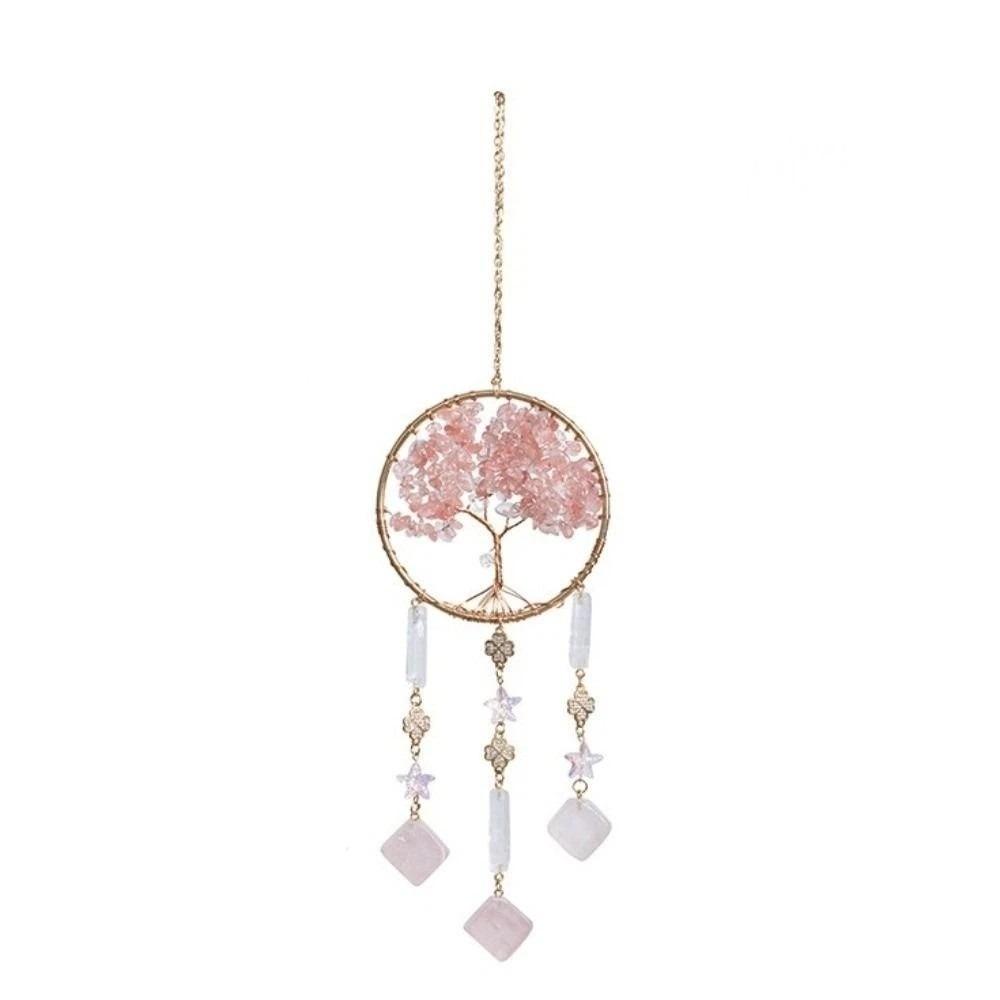 Crystal Stone Dream Catcher Boho Rainbow Dreamcatcher Lucky Crystal Suncatcher Window Decor