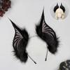 Soft Bat Headband Plush Cosplay Ears Headband Comfortable Plush Headband  Stage Performance