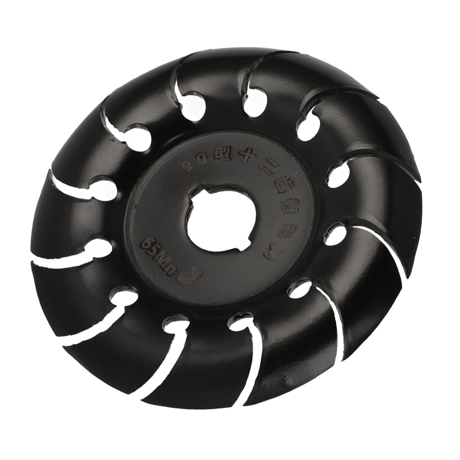 

90mm 12 Teeth Angle Grinder Disc Wood Carving Grinding Polishing Wheel for Woodworking Black