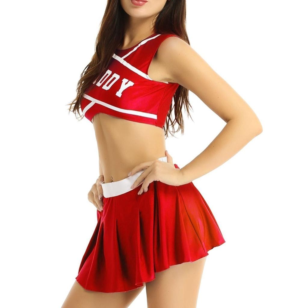 Daddy Cheerleader Crop Top Outfit Ddlg Littles Costume Women's Costumes