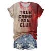 Women's Casual Round Neck Halloween Print Short Sleeve T-Shirt Top