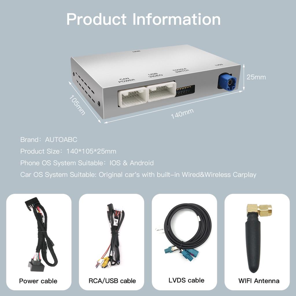 Wireless Carplay Android Auto pour KIT For Cristaux SMEG Picasso C4 C5 DS4 DS3 DS5 308 508 5008 3008 Accessory Multimedia