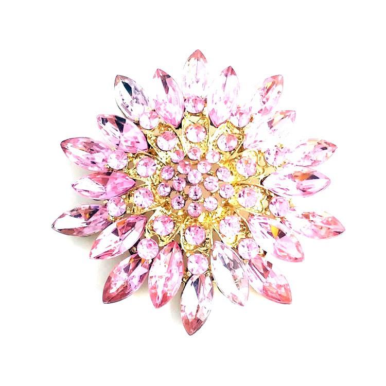 Большие броши-ромашки Простые в использовании Привлекательный дизайн розовый