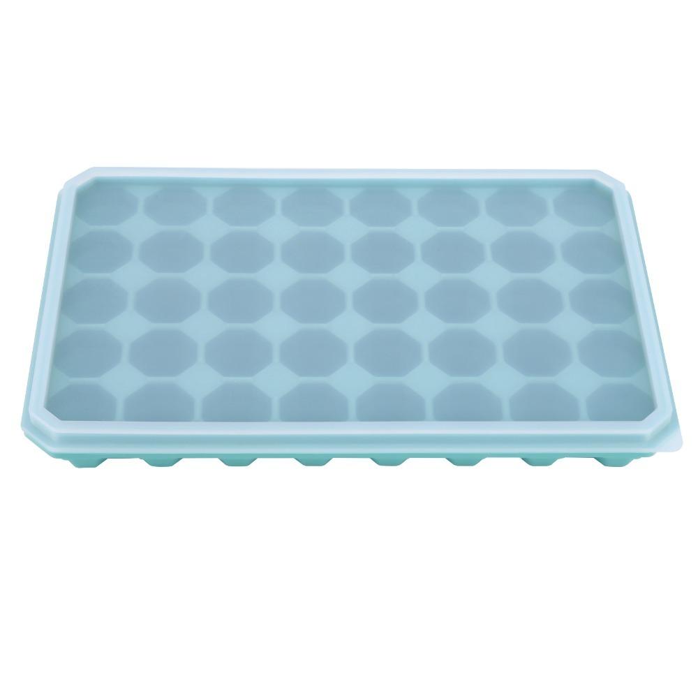 Silicone Silicone Ice Cube Tray Removable Lid DIY Ice Cube Mold Practical Ice Maker Mold  Home зелёный