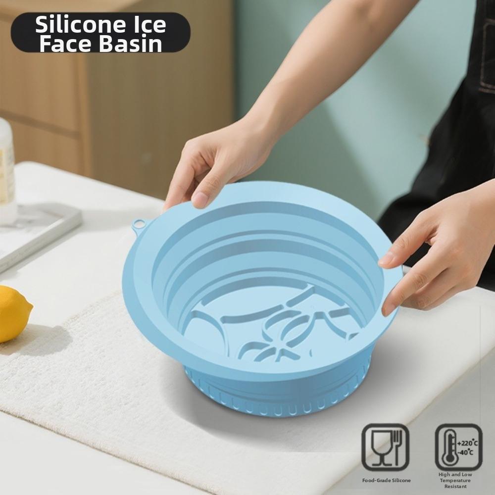 Foldable Facial Ice Bath Bowl Collapsible Design Cooling Facial Washing Basin Home Use