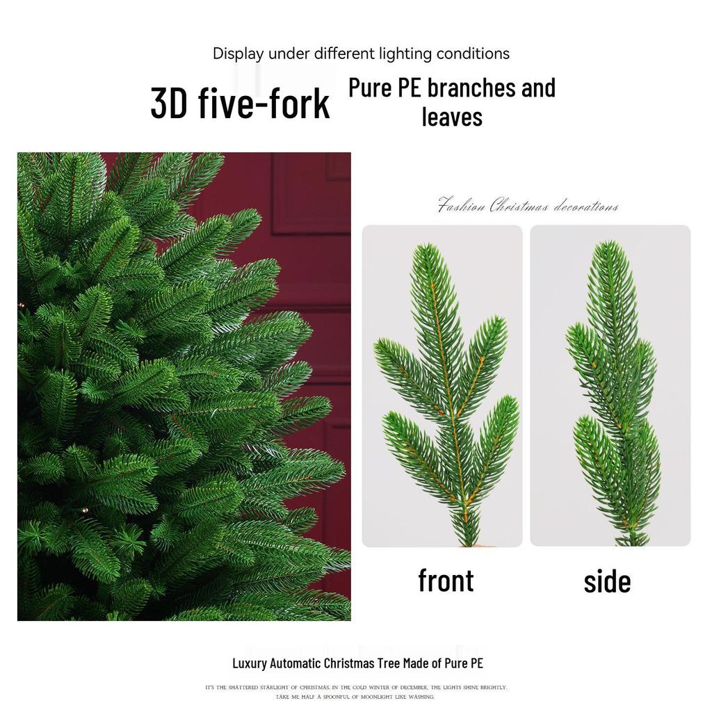 2026 New 2.1m Illuminated Pure PE Christmas Tree for Living Room Home Decor
