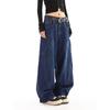 Plus Size Women's Retro Straight-Leg Jeans: Casual Wide-Leg Workwear for Spring and Autumn