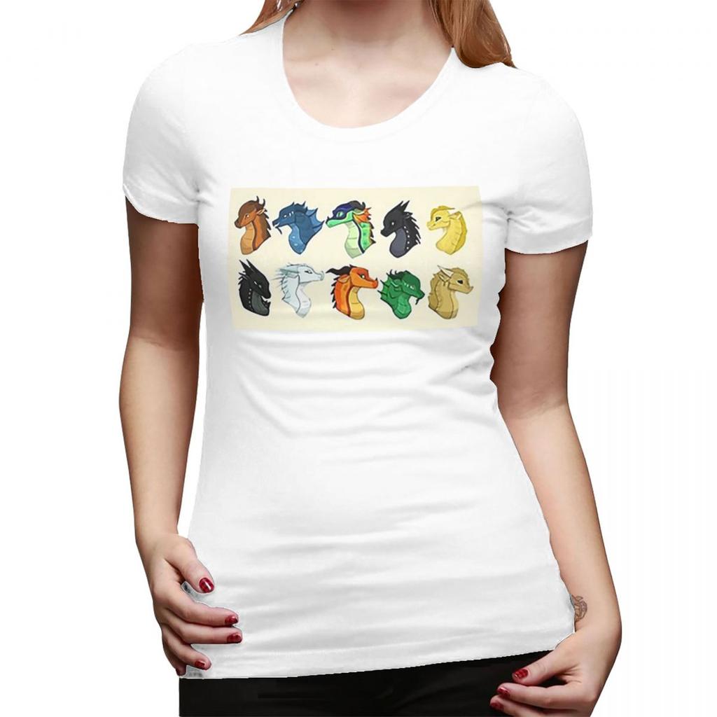 Head Dragons Wings Of Fire TShirt for Women ONeck Streetwear T Shirts Womens Short Sleeve Summer Clothes Tops