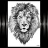 Watercolor Lion Tiger Temporary Tattoo For Women Men Atult Kid Realistic Fake Animal Tattoo Sticker Water Transfer Tatoos Thigh