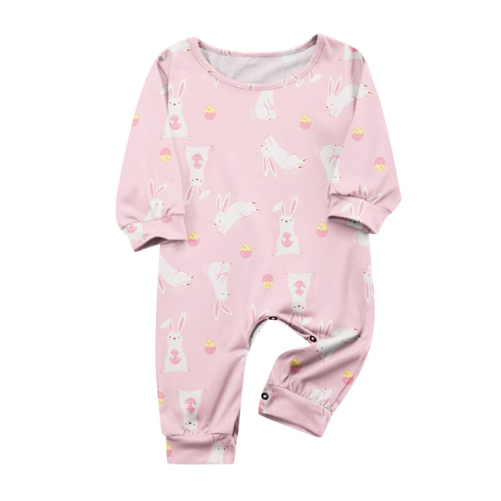 Print Cute Family Set Pajamas, Home Clothes, Family Set Long Sleeve Top Pants Set