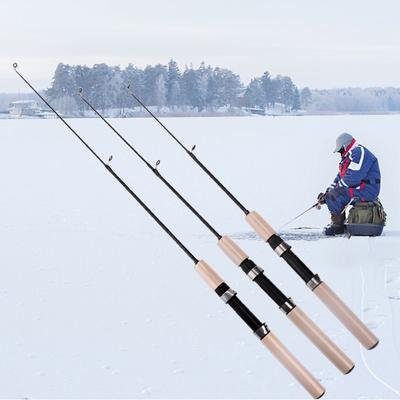 Winter Ice Fishing Rods FTK 55cm/21.65inch 65cm/25.59inch/ 75cm/29.52inch C.W.10-20G Ice Fishing Reels Winter Soft Fishing Rods Carp Fishing
