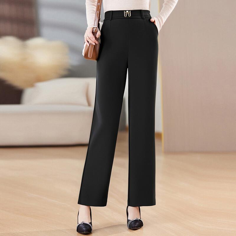 Pasiter Women's Elastic Straight-Leg Casual Pants