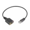 Cabo Adaptador Duplo 3,5 mm para Headset de Telefone de Mesa RJ9/RJ11