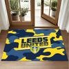 Leeds United Football Design Crystal Velvet Rug Soft Decorative Mat for Bedroom Entrance