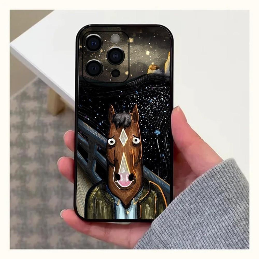 B-Bojack Cartoon H-Horseman Funny Phone Case For Apple iPhone 15,14,13,12,11,Pro,X,XS,Max,XR,Plus,Mini Soft Black Cover