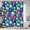 Vibrant Jellyfish Shower Curtain: Rainbow Ocean Life Printed Fabric Waterproof Bath Decorations For Bathroom Decoration Set Home