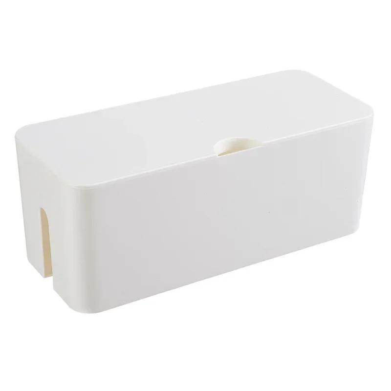 Cable Storage Box Wooden Power Line Storage Case Dustproof Charger Socket Organizer Wire Case Home Cable Winder Organizer