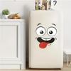4Pcs Cartoon Face Trash Can Stickers Self-Adhesive Waterproof Pvc Glossy Finish For Wall, Toilet, Refrigerator Indoor Outdoor