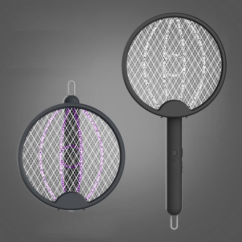 Foldable Handheld Electric Mosquito Killer Upgraded 4 In 1 Bug Zapper USB Rechargeable Fly Swatter With UV Light Trap Insect