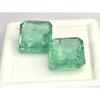 Stunning Colombian Green Emerald Natural Asscher Cut 10-12 Ct Pair Gemstone