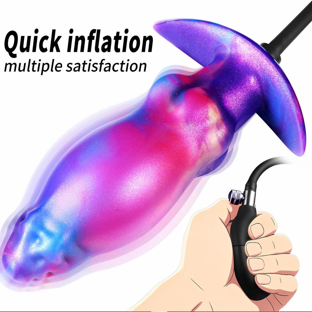 New Colorful Liquid Silicone Anal Plug – Realistic Phallic Design, Suitable for Anal Play and Masturbation (BDSM/Adult Toy #S)