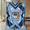 Coventry City Fußball Druck Flanelldecke, Weiche Warme Leichte Überwurfdecke für Sofa Bett Camping