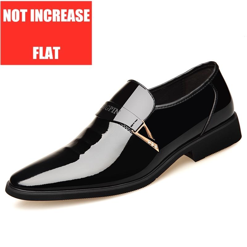 

Мужские 6/8 см новейшие формальные туфли дерби из лакированной кожи, увеличивающие рост, мужские туфли для свадьбы, деловые туфли с подъемом, яркий верх 44