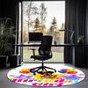 Gracie's Corner Printed Round Rug Carpet Chair Rug Area Rug Entryway Doormats,for Office Chair Living Room Bedroom Kitchen Room.