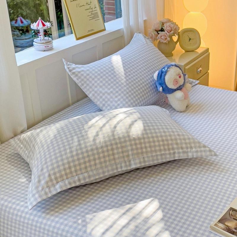 New Solid Color Washable Pillowcase Pair 48x74cm Single Solid Color Pillowcase Lattice