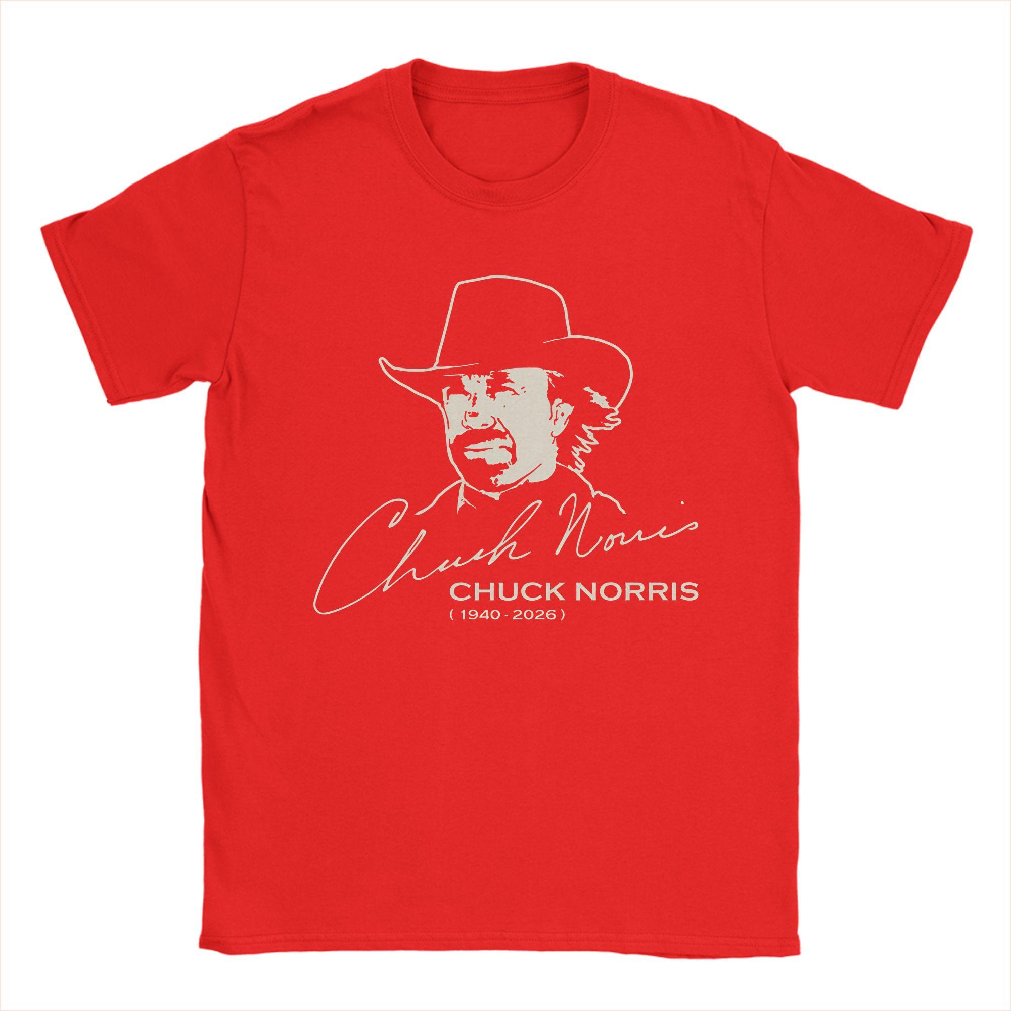 

Men RIP Chuck Norris TShirts 100 Cotton Top Tees Summer Streetwear Short Sleeve T Shirt ONeck Novelty Casual Tshirt S