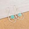 Natural Amazonite Gemstone 925 Sterling Silver Jewelry Handmade Earrings 2.00" EE-52-22