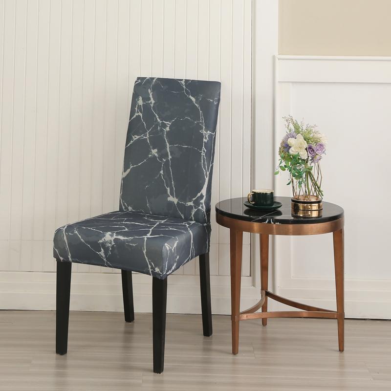 Printed Stretch Chair Cover For Dining Room Office Banquet Kitchen El Chair Protector Elastic Removable Anti-Dirty Seat Cover