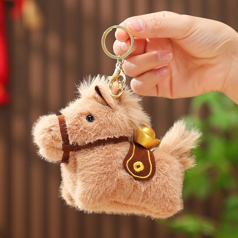 Portachiavi Fascino Cavallo Cartone Animato Ciondolo Borsa Decorazione da Appendere Portachiavi Auto Anno del Cavallo Regalo Fortunato 2026