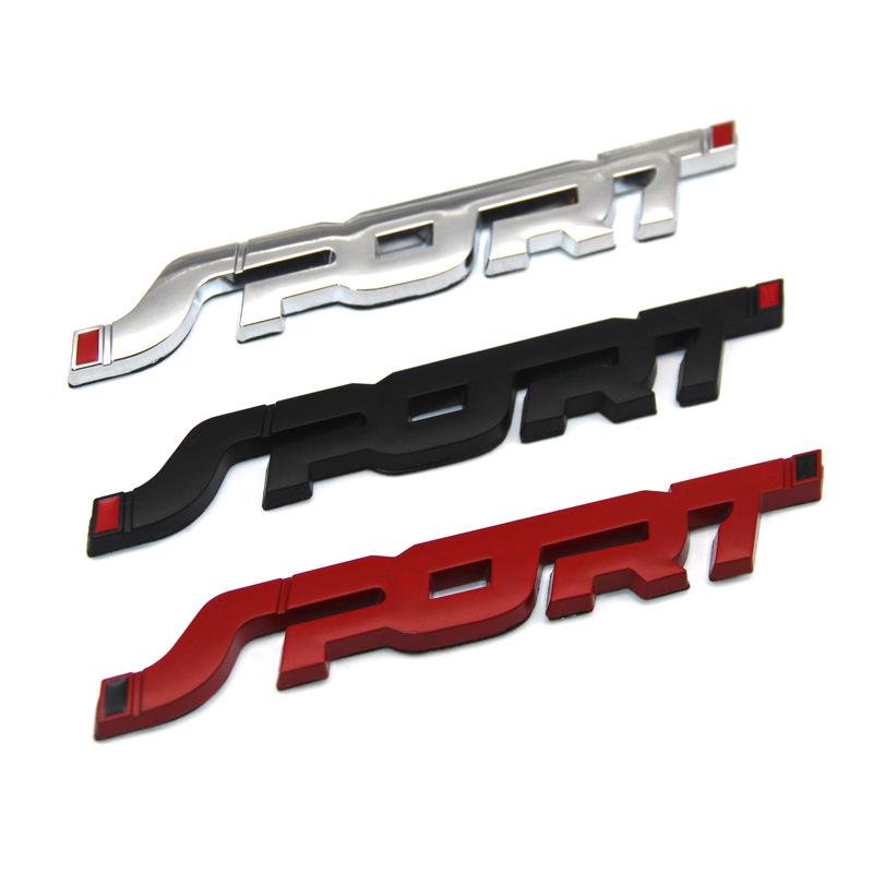 3D Metal Sports Car Side and Tail Emblem - SPORT Personality Sticker J16