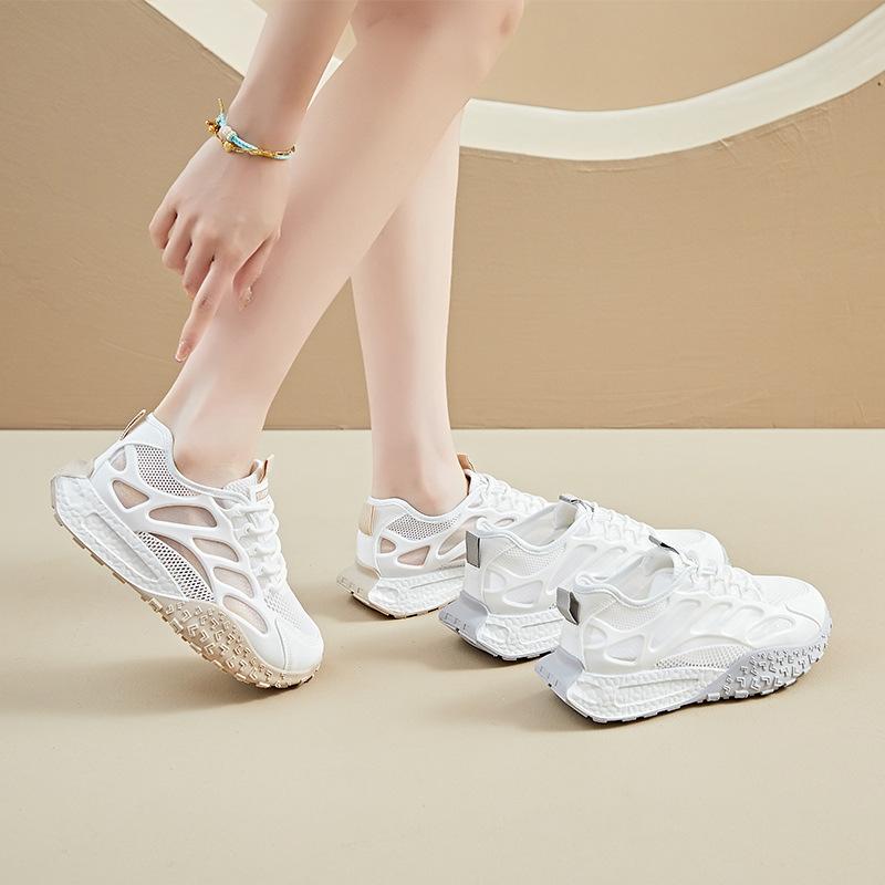 Fashion Fashion Platform Mesh Shoes Womens Summer Platform Heightening Breathable Casual Shoes Korean Version Mesh Breathable Sneakers
