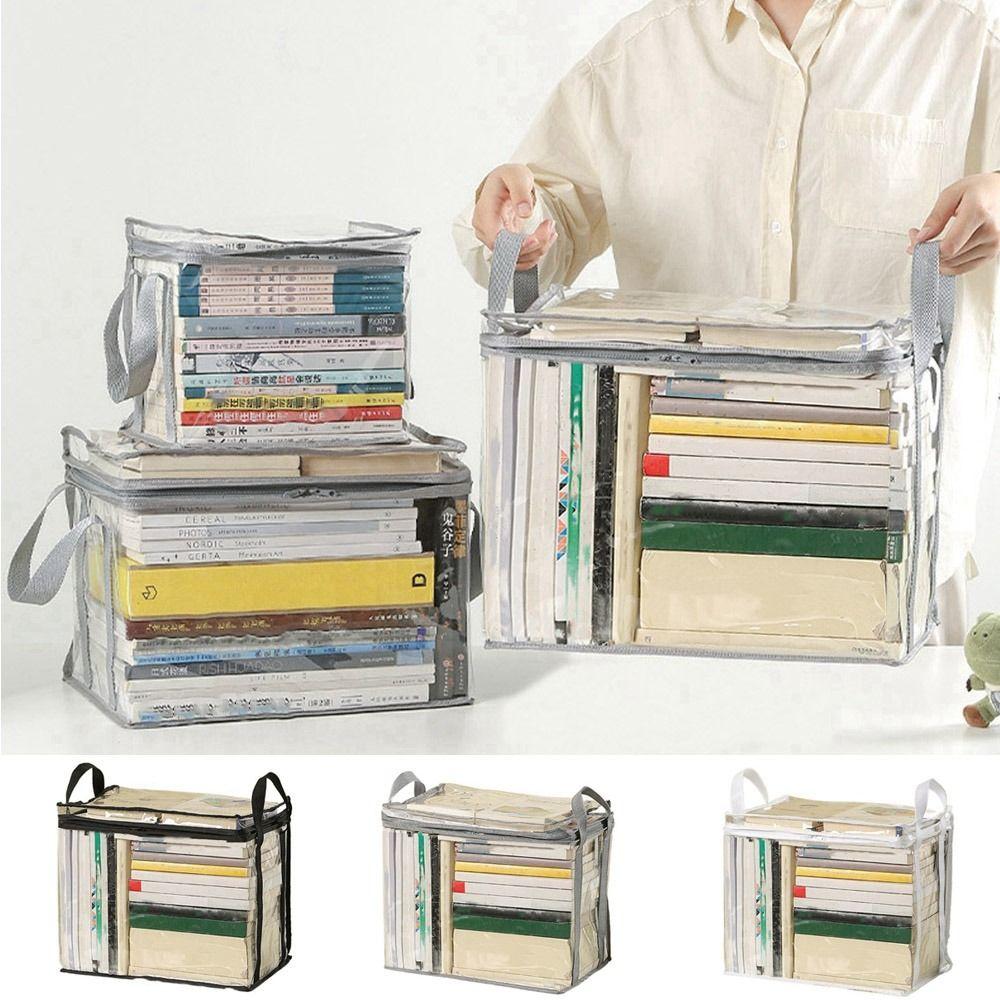 PVC Books Collection Container Transparent Comic Book Storage Bag Portable Book Storage Bag  Home