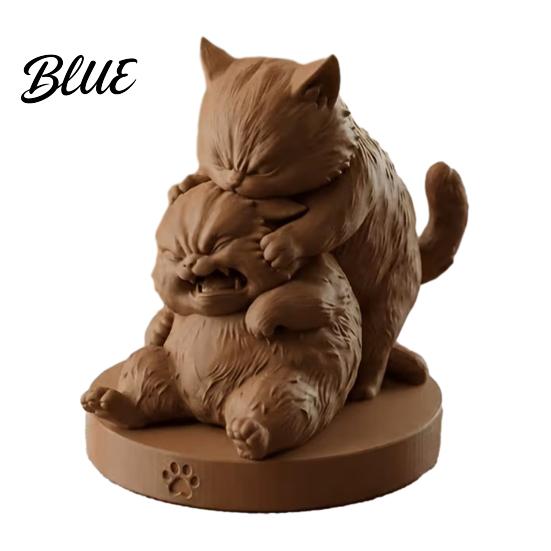Милый Кошачий Настольный Аксессуар Фигурка Играющих Кошек, 3D Печатная Игривая Статуэтка, Фигурка для Эркерной Ниши Коллекционная Кошачья Скульптура Настольное Украшение Подарок для